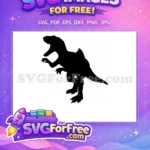 Free Cute Cartoon Free Friendly T-Rex Dinosaur Free SVG - Instant Download