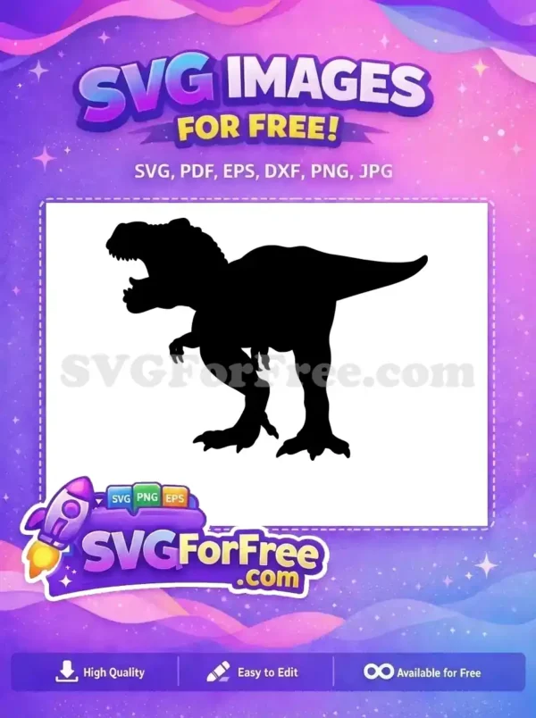 Free Roaring T-Rex Free Sharp Teeth Jurassic Era Free SVG Free Roaring T-Rex Free Sharp Teeth Jurassic Era Free SVG