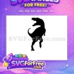 Free Fierce Roaring Black Free Powerful Dinosaur Silhouette Jurassic Free SVG - Instant Download