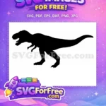Free Happy Roaring Free Green T-Rex Dinosaur Free SVG - Instant Download