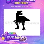 Free Black Dinosaur Free Prehistoric Animal Jurassic Inspired Free SVG - Instant Download