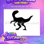 Free Black Silhouette Free Fierce Roaring Hand Dinosaur Adventure Free SVG - Instant Download