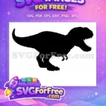 Free Green T-Rex Free Roaring Design Jurassic Park Free SVG - Instant Download