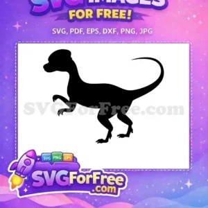 Free Black Crested Dinosaur Free Agile Predator Outline Prehistoric Era Free SVG