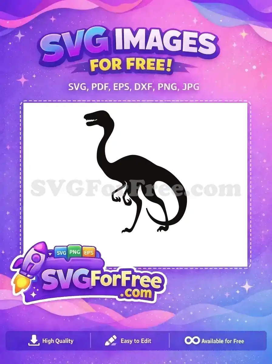 Free Black Silhouette Free Aggressive Raptor Dinosaur Art Free SVG