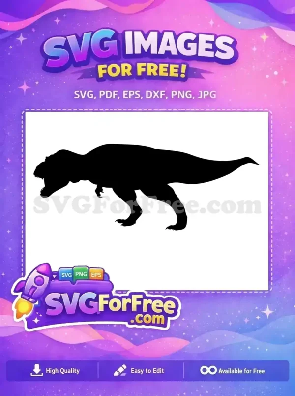 Free Roaring Tyrannosaurus Free Rex Silhouette Dinosaurs Free SVG 1