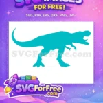 Free Roaring Tyrannosaurus Free Rex Silhouette Dinosaurs Free SVG 2 - Instant Download