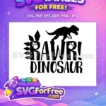 Free Dino Spikes Free Rawr Letters Dinosaur Free SVG - Instant Download