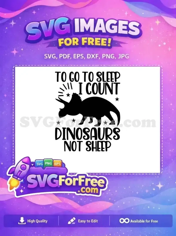 Free Black Triceratops Sleepy Free Sparkling Quote Dinosaurs Quotes Free SVG
