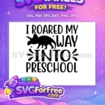 Free Triceratops Roaring Free Preschool Quote Dinosaur Kids Art Free SVG - Instant Download