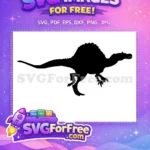 Free Spinosaurus Silhouette Free Fierce Roaring Dinosaurs Free SVG - Instant Download