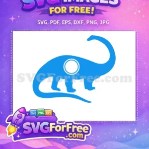Free Blue Long Neck Dinosaur Free White Circle Belly Prehistoric Era Free SVG Free Blue Long Neck Dinosaur Free White Circle Belly Prehistoric Era Free SVG