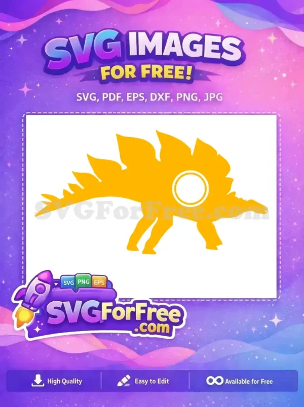 Free Yellow Stegosaurus Free Spiked Plates White Circle Dinosaurs Free SVG Free Yellow Stegosaurus Free Spiked Plates White Circle Dinosaurs Free SVG