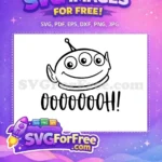 Free Happy Three-Eyed Alien Free Iconic Ooooooh Quote Toy Story Free SVG - Instant Download