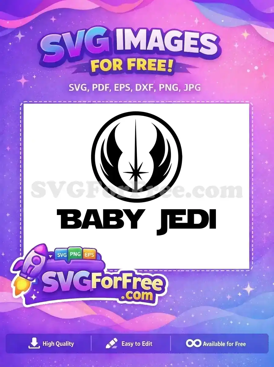 Free Black Jedi Order Logo Free Baby Jedi Text Star Wars Free SVG