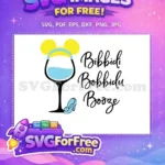 Free Yellow Ears Free Blue Slipper Cinderella Booze Free SVG - Instant Download