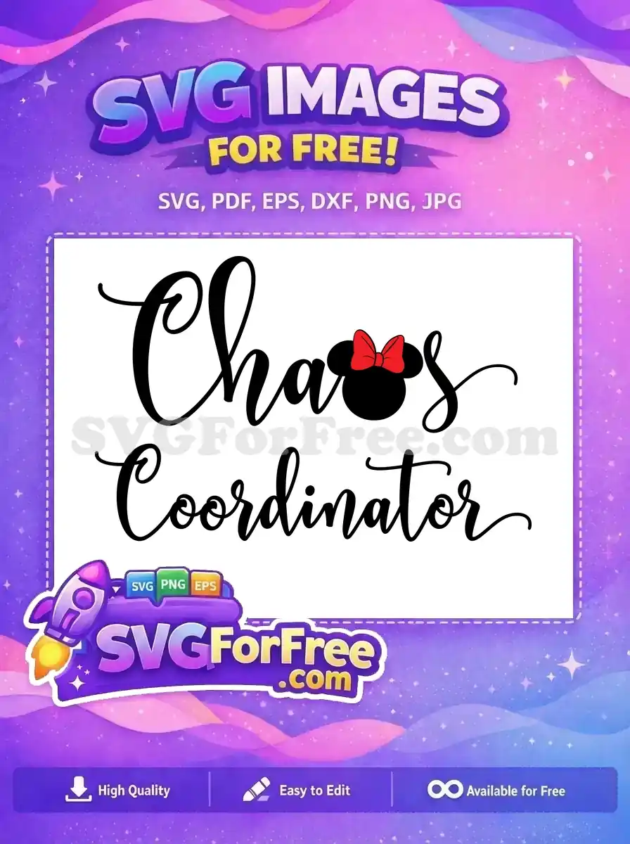 Free Minnie Red Bow Free Chaos Coordinator Disney Free SVG