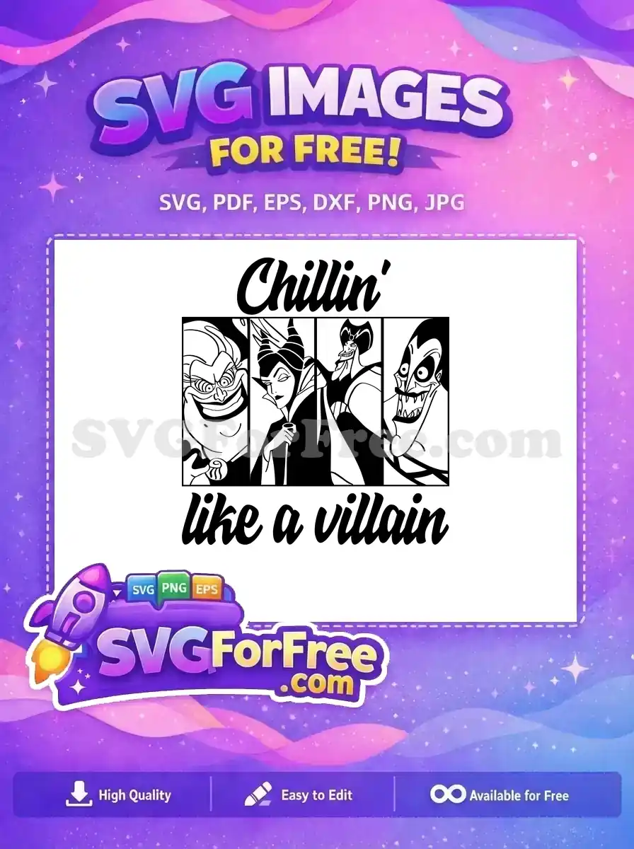 Free Evil Grin Free Horned Staff Disney Villains Free SVG