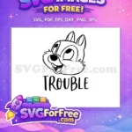Free Winking Dale Free Open Mouth Chip and Dale Free SVG - Instant Download