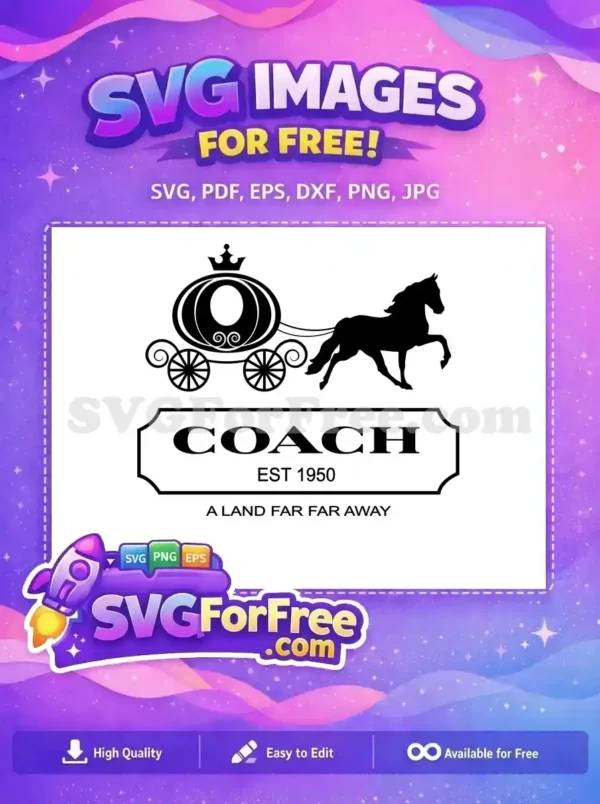 Free Galloping Horse Free Ornate Royal Carriage Cinderella Disney Free SVG