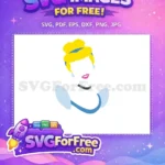 Free Blonde Hair Free Blue Dress Cinderella Free SVG 1 - Instant Download