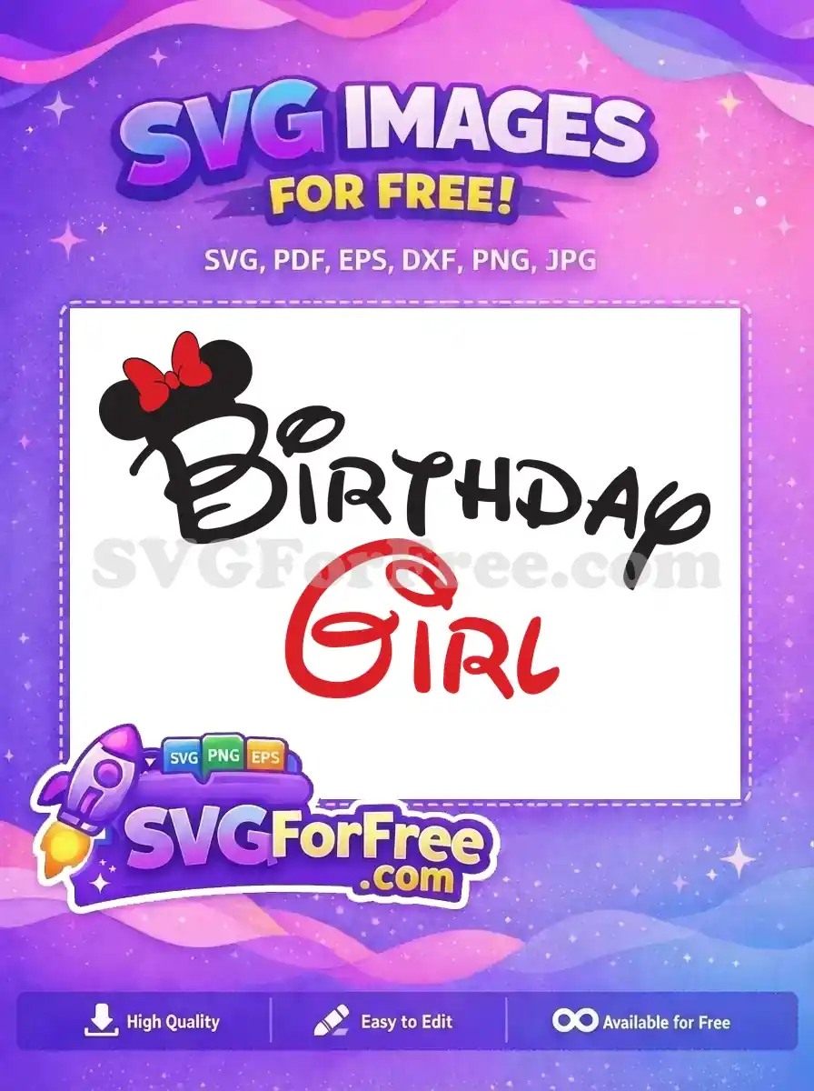 Free Minnie Mouse Red Bow Free Birthday Girl Disney Free SVG