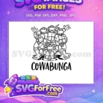 Free Smiling Turtles Free Cowabunga Poses TMNT Free SVG - Instant Download
