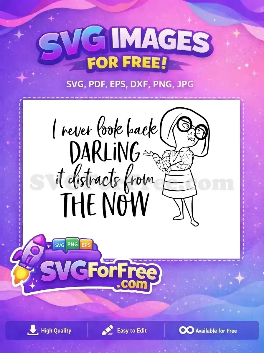 Free Edna Glasses Free Confident Expression Disney Incredibles Free SVG