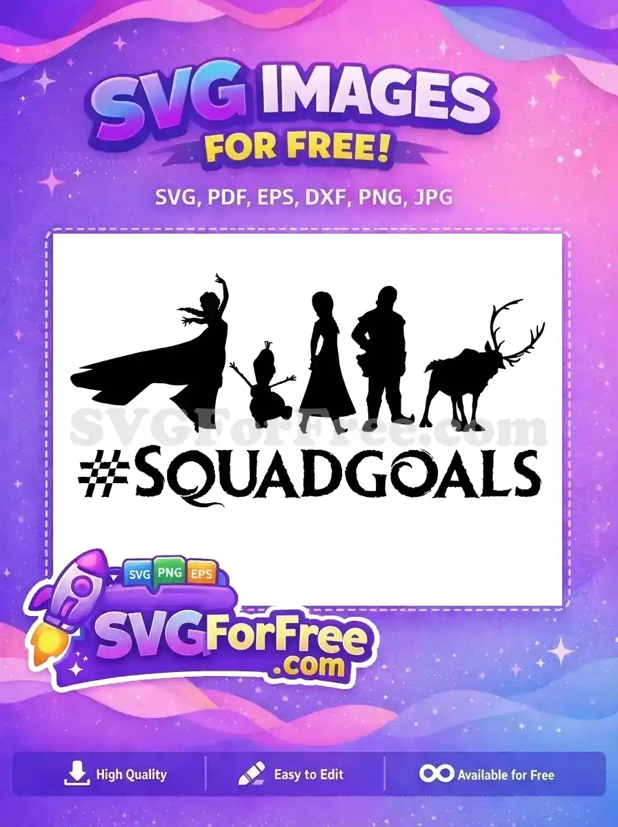 Free Frozen Squad Free Goals Silhouettes Disney Frozen Free SVG