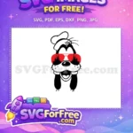 Free Happy Goofy Red Shades Free Castle Reflection Disney SVG Free SVG - Instant Download