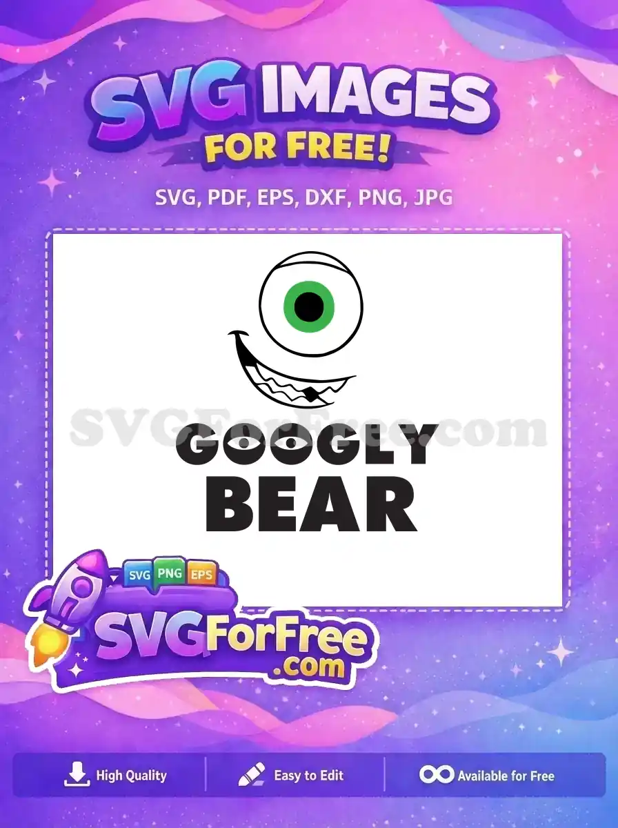Free Green Eye Happy Free Toothy Smile Monsters Inc Free SVG