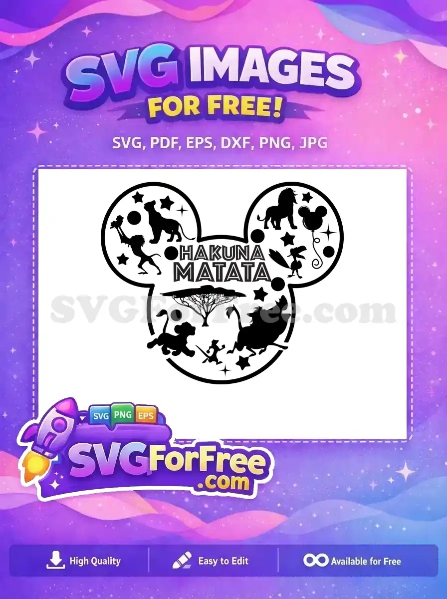 Free Rafiki Simba Pose Free Hakuna Matata Lion King Disney Free SVG