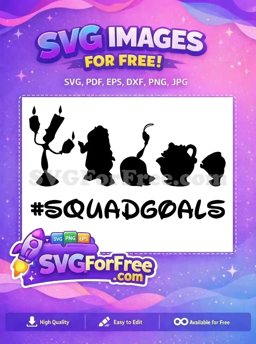 Free Castle Friends Free Squadgoals Beauty Beast Disney Free SVG