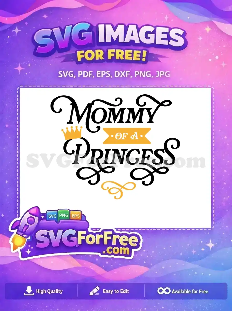 Free Mommy Princess Crown Free Elegant Script Banner Disney Free SVG