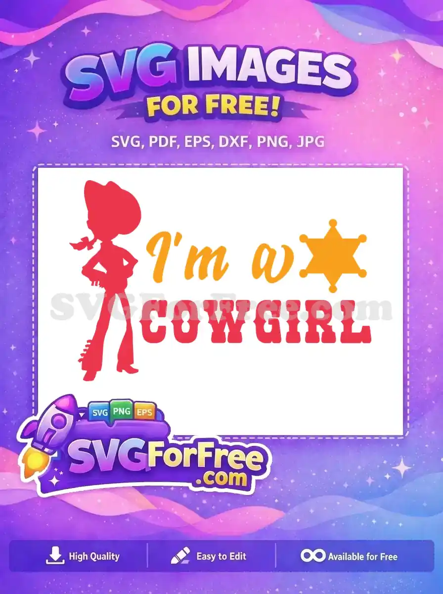 Free Sassy Red Jessie Silhouette Free Orange Sheriff Star Disney Free SVG