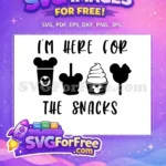 Free Mickey Ear Snack Silhouettes Free Park Foodie Quote Disney Free SVG - Instant Download