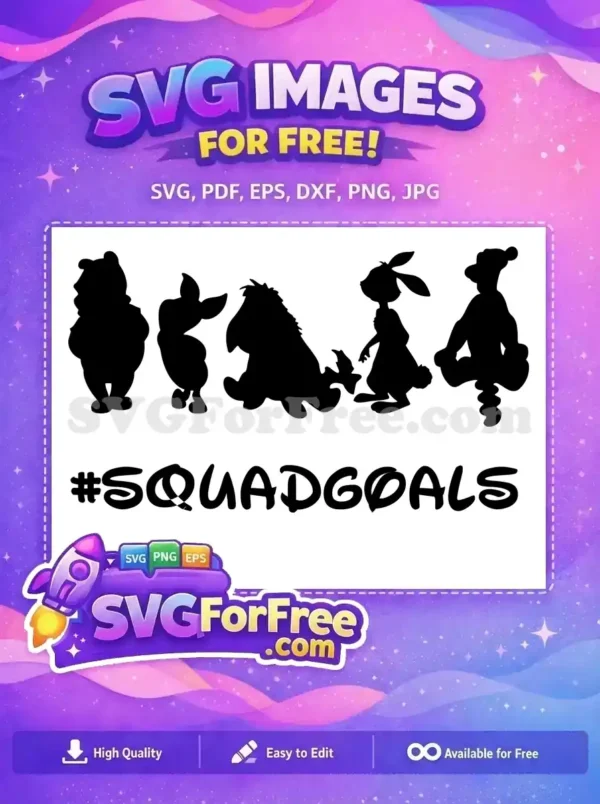 Free Winnie Pooh Friends Free Squad Goals Disney Free SVG