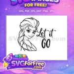 Free Elsa smiling Free Let it Go Frozen Free SVG - Instant Download