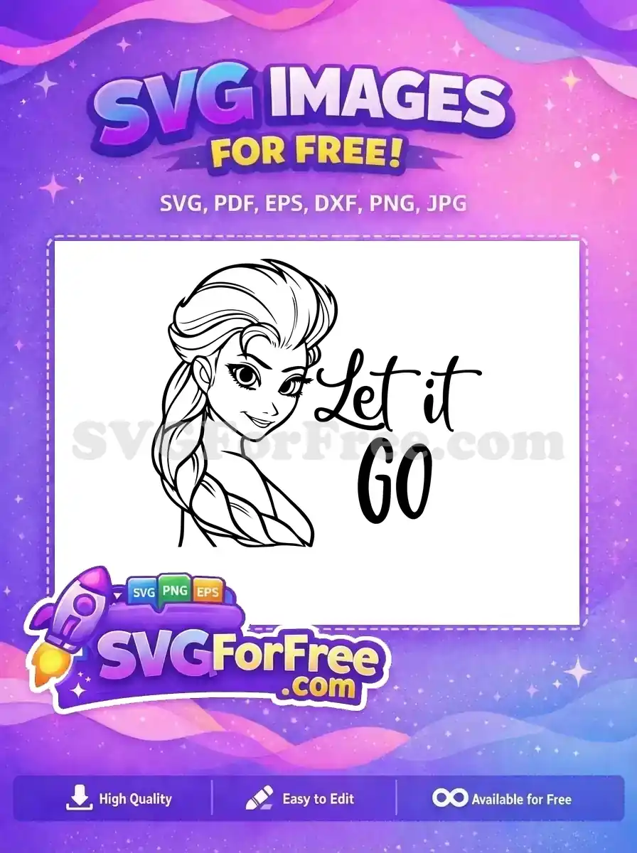 Free Elsa smiling Free Let it Go Frozen Free SVG