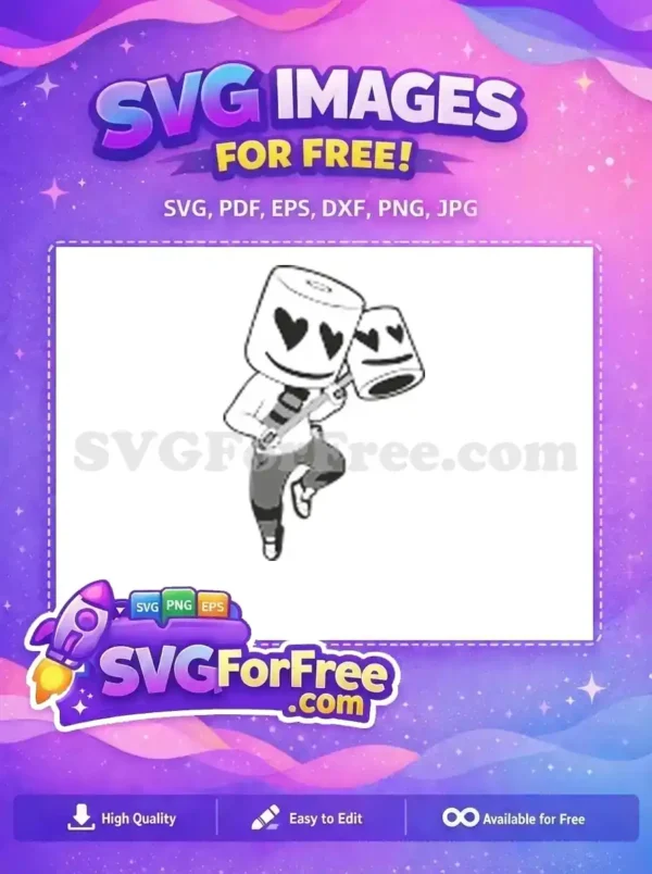 Free Heart Eyes Free DJ Marshmello Holding Head Free SVG Free Heart Eyes Free DJ Marshmello Holding Head Free SVG