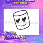 Free Heart Eyes Free Smiling DJ Marshmello Free SVG - Instant Download