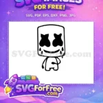 Free Smiling Face Free DJ Marshmello Character Free SVG - Instant Download
