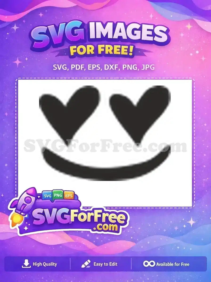 Free Heart Eyes Free Smiling Face Marshmello DJ Free SVG