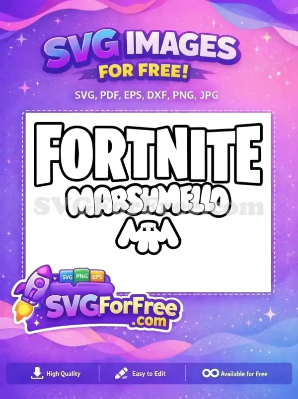 Free DJ Marshmello Free Fortnite Letters Funny Free SVG