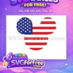 Free Mickey American Flag Free Patriotic Stars Disney Free SVG - Instant Download