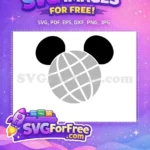 Free Black Mickey Ears Free Grey Globe Disney World Free SVG - Instant Download