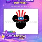 Free Patriotic Hat Free Mickey Head Disney Free SVG - Instant Download
