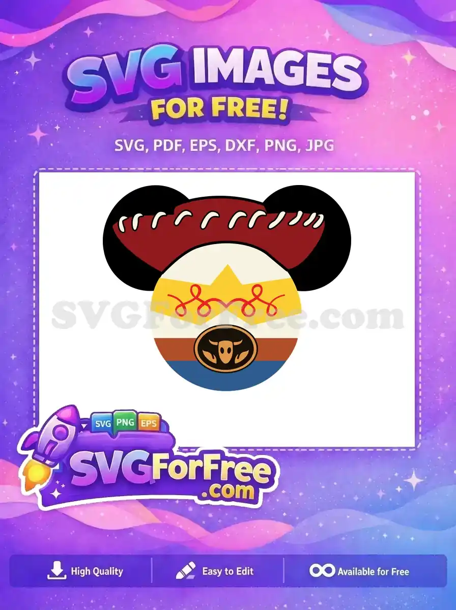 Free red cowboy hat Free yellow star badge Toy Story Disney Free SVG