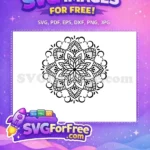Free Intricate Floral Free Symmetrical Mandala Disney SVG Art Free SVG - Instant Download