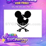 Free Black Pirate Mickey Eye Patch Free Crossed Swords Disney Adventure Free SVG - Instant Download